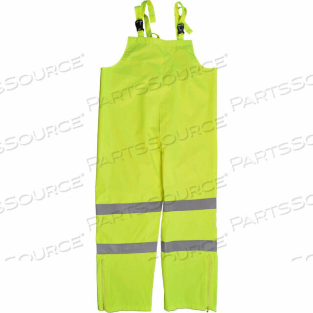 OEM#: LBIP-CE-2XWATERPROOF BIB PANTS, ANSI CLASS E, 300D OXFORD/PU COATING, LIME, 2XL by Petra Roc Inc