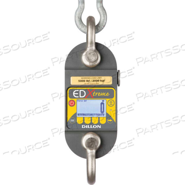 OEM#: AWT05-506314EDX-5T - EDXTREME DYNAMOMETER WITH BACKLIGHT & SHACKLES, 10,000 LB X 10/2 LB by Dillon Equipment Company