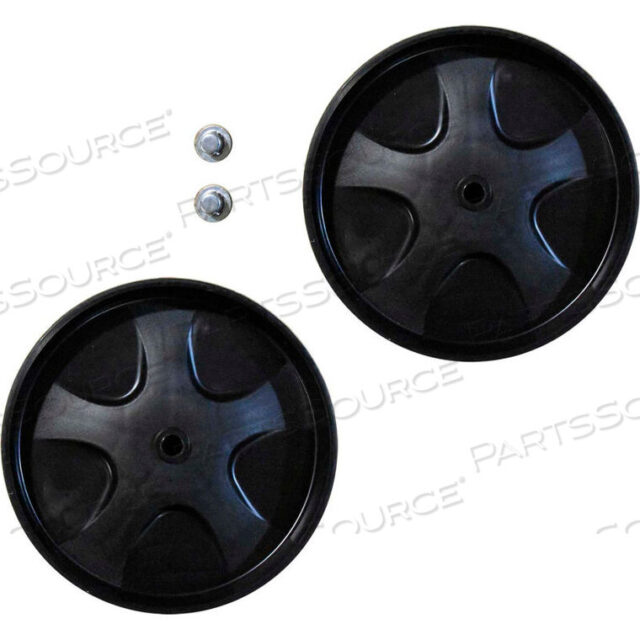 OEM#: FG9W27M100008 WHEEL KIT WITH PUSH CAPS, BLACK by Rubbermaid Medical Division