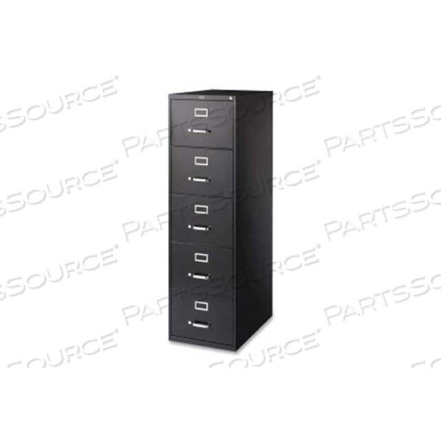 OEM#: LLR48501COMMERCIAL GRADE 5-DRAWER LEGAL VERTICAL FILE, 18W X 26-1/2D X 61H, BLACK by Lorell
