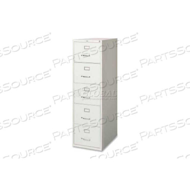 OEM#: LLR48502COMMERCIAL GRADE 5-DRAWER LEGAL VERTICAL FILE, 18W X 26-1/2D X 61H, LIGHT GRAY by Lorell