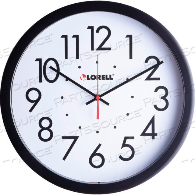 OEM#: LLR6100914-1/2 SELF-SET WALL CLOCK, PLASTIC CASE, BLACK by Lorell