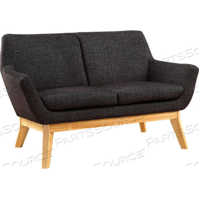 OEM#: LLR68959UPHOLSTERED FABRIC LOVESEAT - BLACK - QUINTESSENCE COLLECTION by Lorell