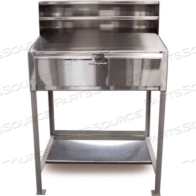 OEM#: 34-SD-AF-TD-280-SSSS SHOP DESK 34-SD-AF-TD-280 PIGEONHOLE RISER, DRAWER & SHELF 36 X 28 X 42 FLAT - GRAY by Strong Hold