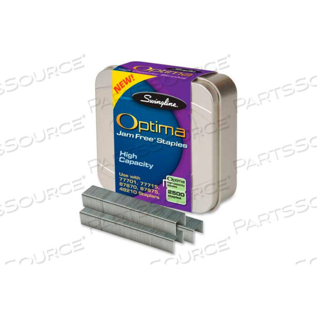 OEM#: 35550OPTIMA HIGH CAPACITY STAPLES, 3/8 LEG LENGTH, 125 PER STRIP, 2500/BOX by Swingline GBC