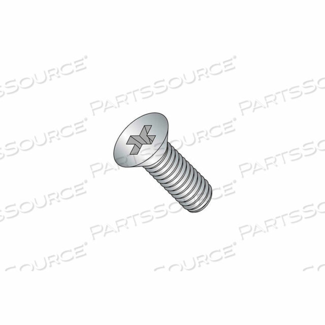 OEM#: CMC06025M6 X 1.0 X 25MM MACHINE SCREW - PHILLIPS FLAT HEAD - STEEL - ZINC - DIN 125B - PKG OF 100 by Titan Fasteners
