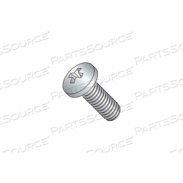 OEM#: CNC04010M4 X 0.7 X 10MM MACHINE SCREW - PHILLIPS PAN HEAD - STEEL - ZINC - DIN 125B - PKG OF 100 by Titan Fasteners