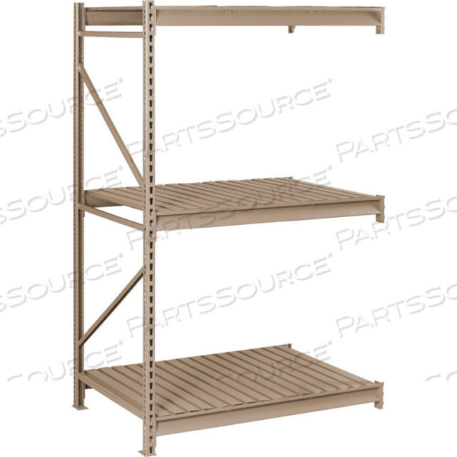 OEM#: BU-483672CA-SNDBULK STORAGE RACK - 48W X 36D X 72H - ADD-ON - 3 SHELF LEVELS - STEEL DECK - SAND by Tennsco Corp.