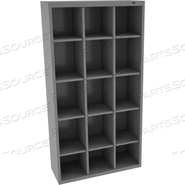 OEM#: CC-66-MGYCUBBY LOCKER - WELDED 34-1/2W X 13-1/2D X 66H 15 COMPARTMENTS MEDIUM GRAY by Tennsco Corp.