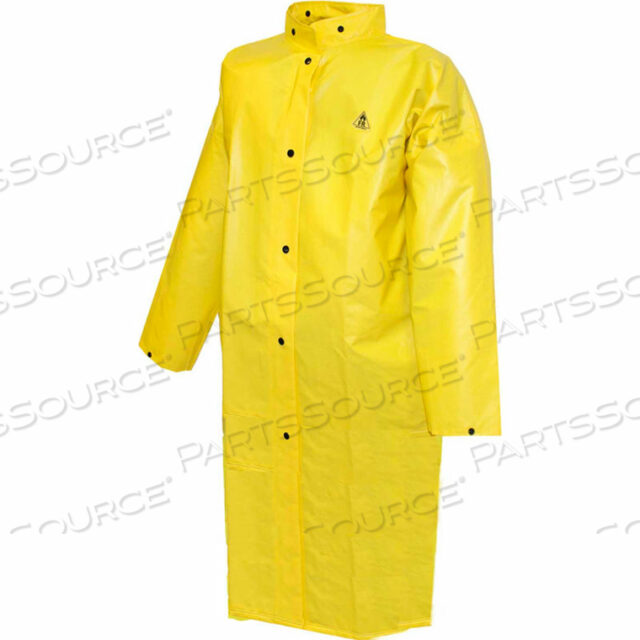 OEM#: C56207.LGC56207 DURASCRIM COAT, YELLOW, 48, 2 PATCH POCKETS, HOOD SNAPS, LARGE by Tingley Rubber