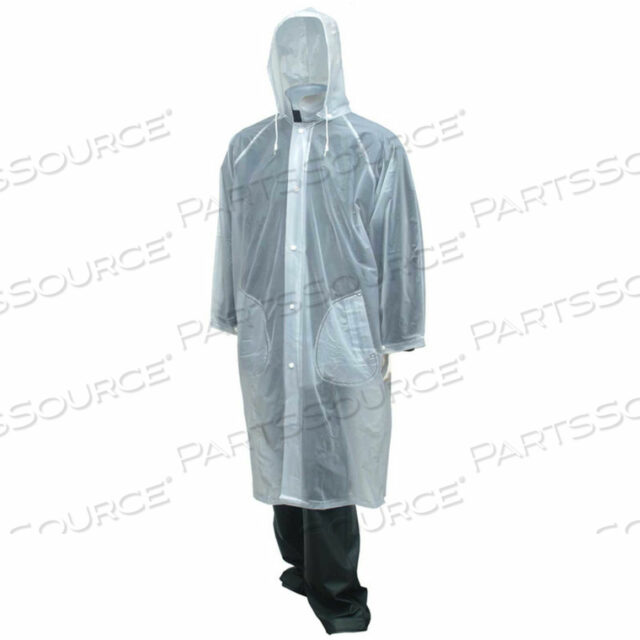C61210 TUFF-ENUFF COAT, CLEAR, 48, DETACHABLE HOOD, SMALL