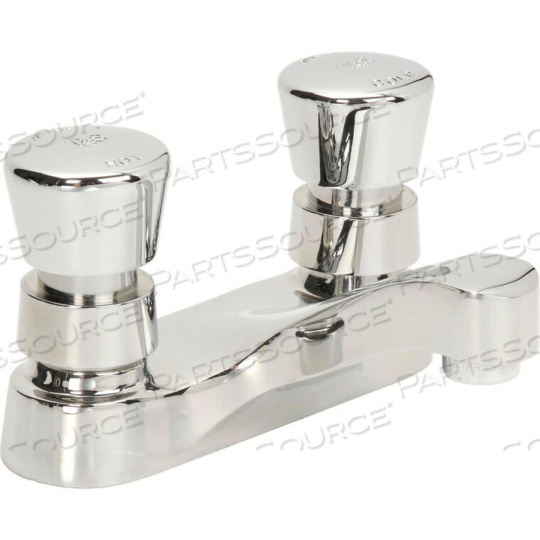 OEM#: B-0831-02VRLAVATORY METERING FAUCET, DECK MOUNT, 4 CENTERSET, 0.5 GPM, PUSH BUTTONS by T&S Brass