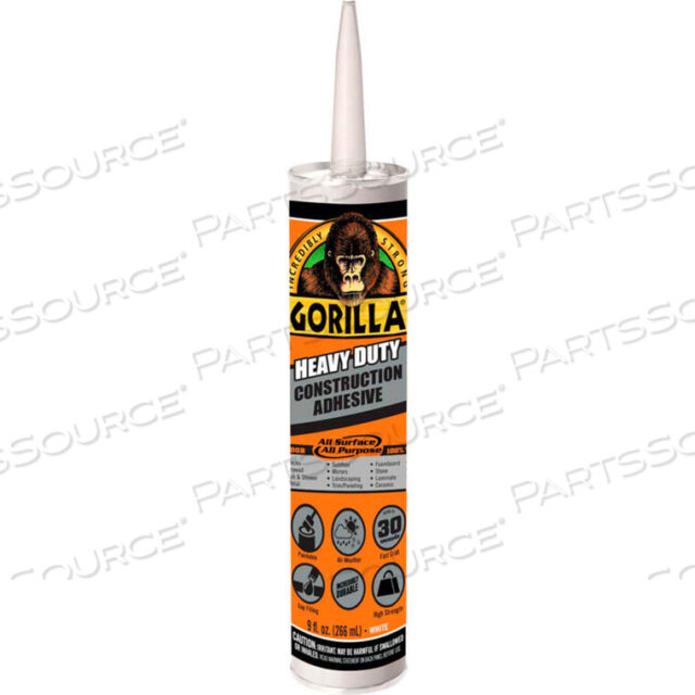 OEM#: 8010003HEAVY DUTY CONSTRUCTION ADHESIVE TUBE, WHITE, 9 OZ. by Gorilla Glue