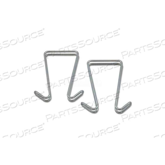 OEM#: CHDBLDOUBLE SIDED PARTITION GARMENT HOOK, SILVER, STEEL, 2/PK by Alera