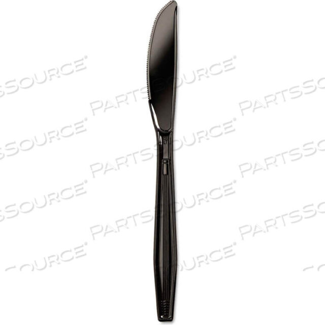 OEM#: FLPSKNBFULL LENGTH KNIVES, POLYSTYRENE, BLACK, 1000/CARTON by Boardwalk