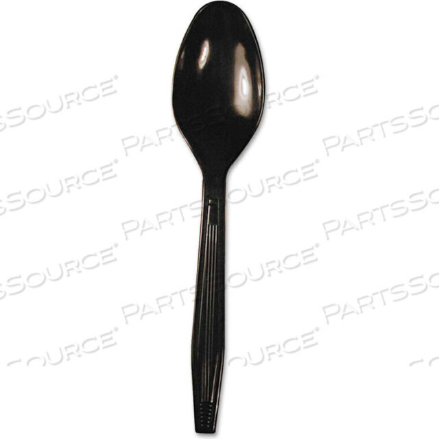 OEM#: FLPSTSBFULL LENGTH TEASPOONS, POLYSTYRENE, BLACK, 1000/CARTON by Boardwalk