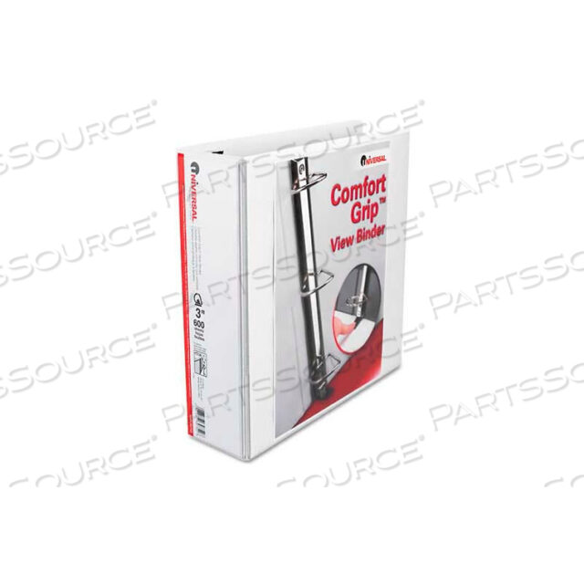 OEM#: 30752COMFORT GRIP DELUXE PLUS D-RING VIEW BINDER, 3 CAPACITY, 8-1/2 X 11, WHITE by Universal