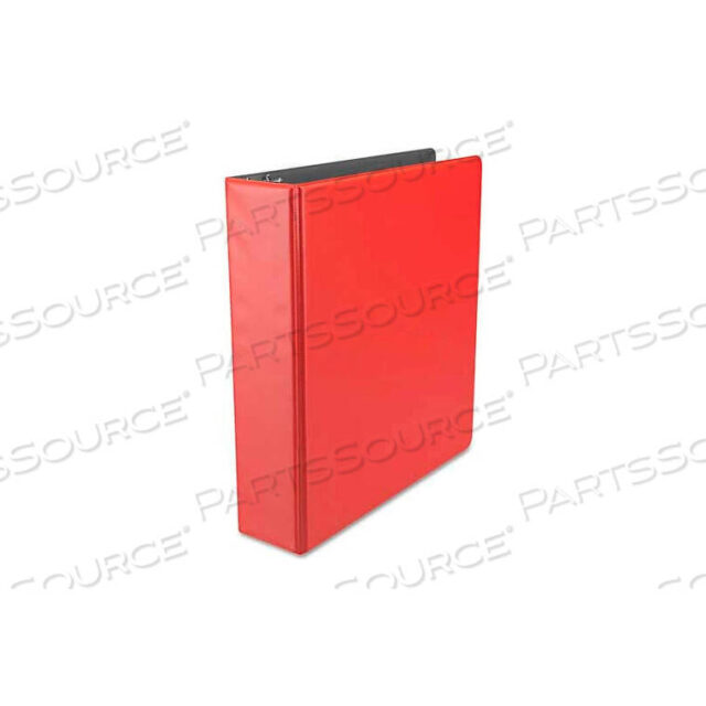 OEM#: 34403SUEDE FINISH VINYL ROUND RING BINDER, 2 CAPACITY, RED by Universal
