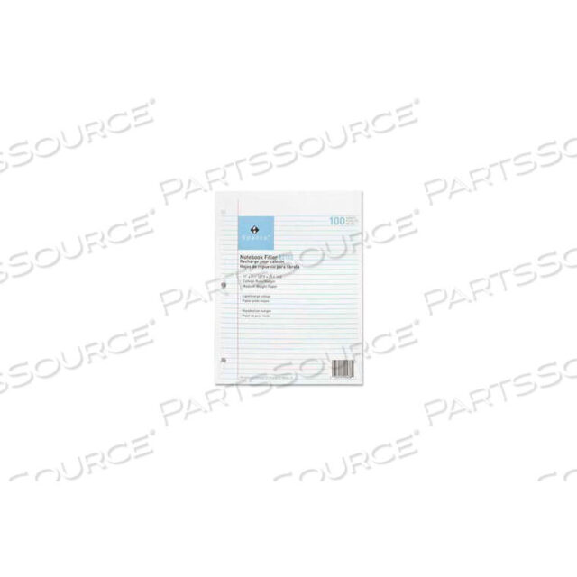 OEM#: 82110NOTEBOOK FILLER PAPER, 8-1/2 X 11, COLLEGE RULED, WHITE, 100 SHEETS/PACK by Sparco Products