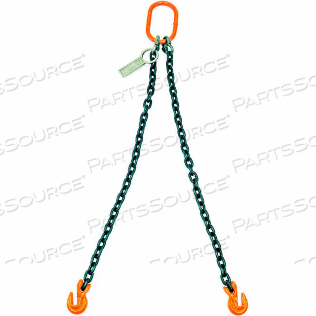 OEM#: B15109616 DOUBLE LEG CHAIN SLING W/ GRAB HOOK by Mazzella Lifting Technologies