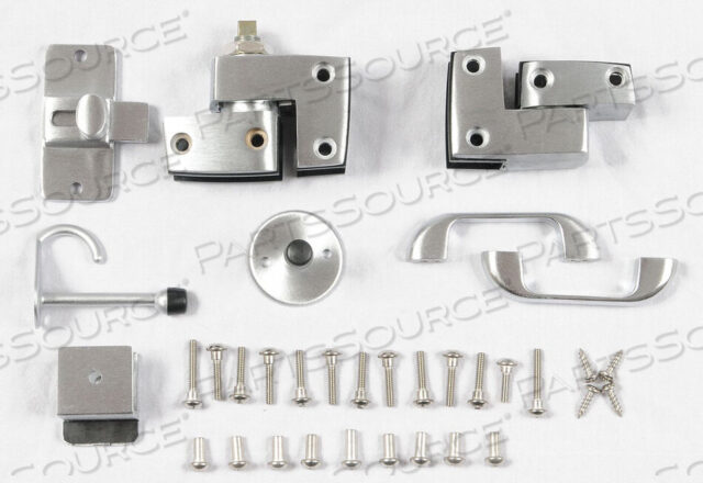 OEM#: 40-8571006SLIDE LATCH DOOR HDW OUTSWING BRUSHED by Global Partitions
