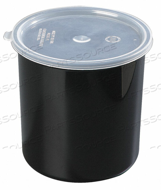 OEM#: 030203POLY-TUF CROCK W/LID 2.7 QT. BLACK PK6 by Carlisle