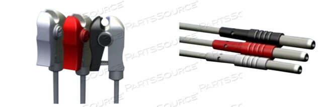 Replaces Welch Allyn Inc. 008-0321-00LEAD WIRE, DIN TO PINCH, 3 LEADS, MEETS AHA