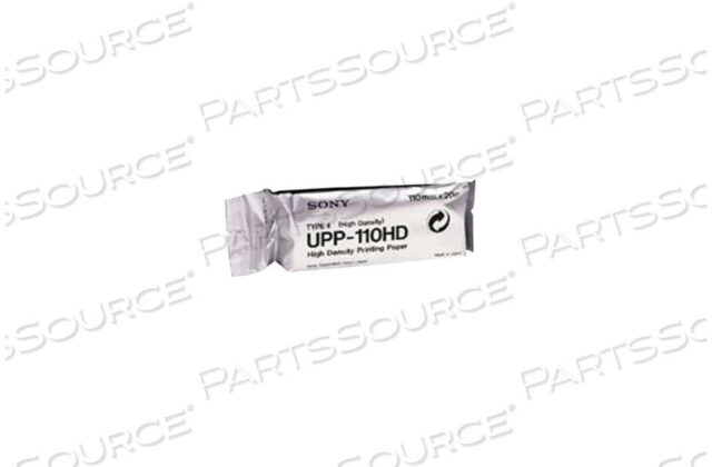 Replaces Sony Electronics UPP110HDPAPER, DT, BLACK & WHITE, HIGH DENSITY, ROLL, 110 X 20 (65.61) A6 , UPP-110HD