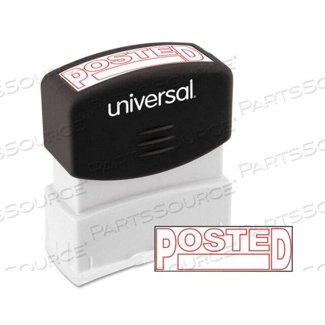 OEM#: UNV10065MESSAGE STAMP, POSTED, PRE-INKED ONE-COLOR, RED by Universal