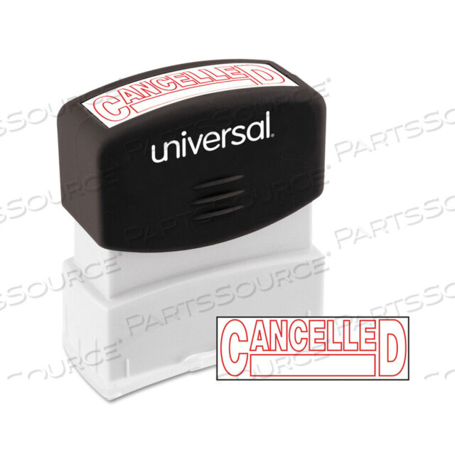 OEM#: UNV10045MESSAGE STAMP, CANCELLED, PRE-INKED ONE-COLOR, RED by Universal