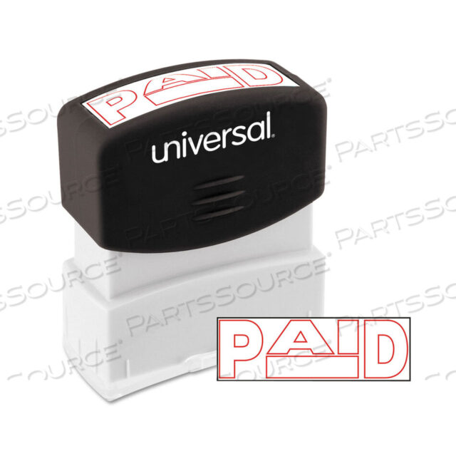 OEM#: UNV10062MESSAGE STAMP, PAID, PRE-INKED ONE-COLOR, RED by Universal