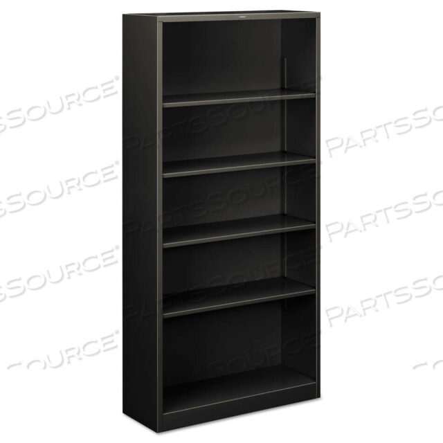 OEM#: HS72ABC.SMETAL BOOKCASE, FIVE-SHELF, 34.5W X 12.63D X 71H, CHARCOAL by HON