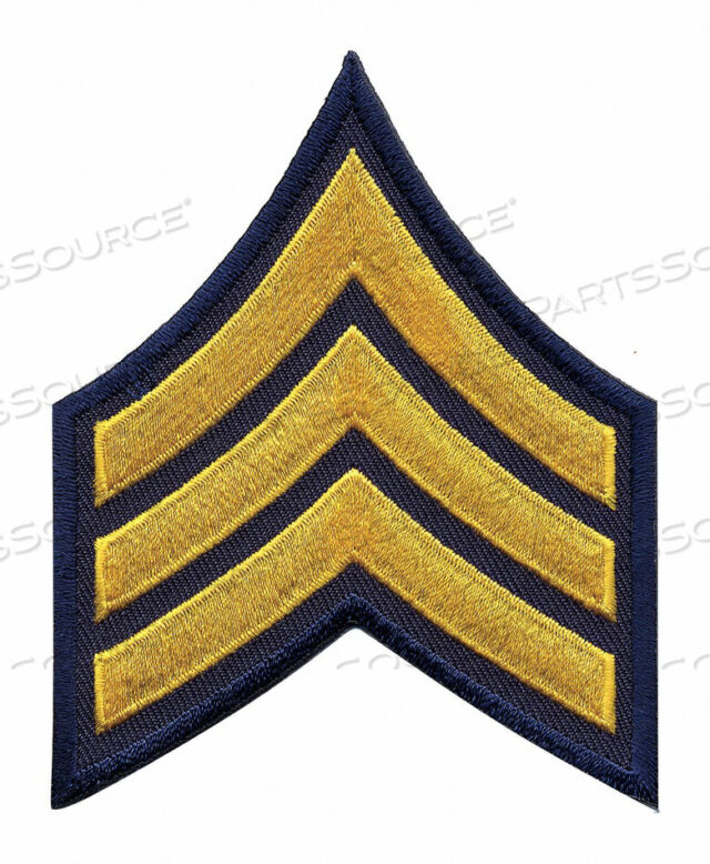 OEM#: 5410SEMBRDRD PATCH SGT MED GOLD/NAVY BLUE PR by Heros Pride