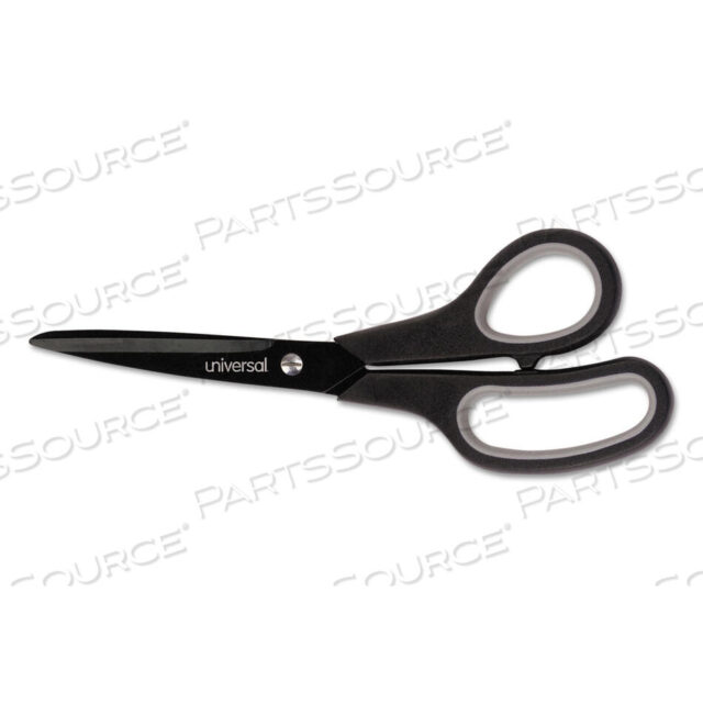 OEM#: UNV92021INDUSTRIAL CARBON BLADE SCISSORS, 8 LONG, 3.5 CUT LENGTH, BLACK/GRAY STRAIGHT HANDLE by Universal