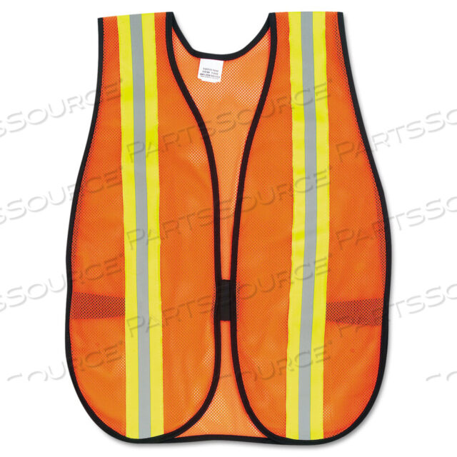 OEM#: V201RV201R MCR MESH SAFETY VEST, 2 LIME/SILVER STRIPE, ORANGE by MCR Safety