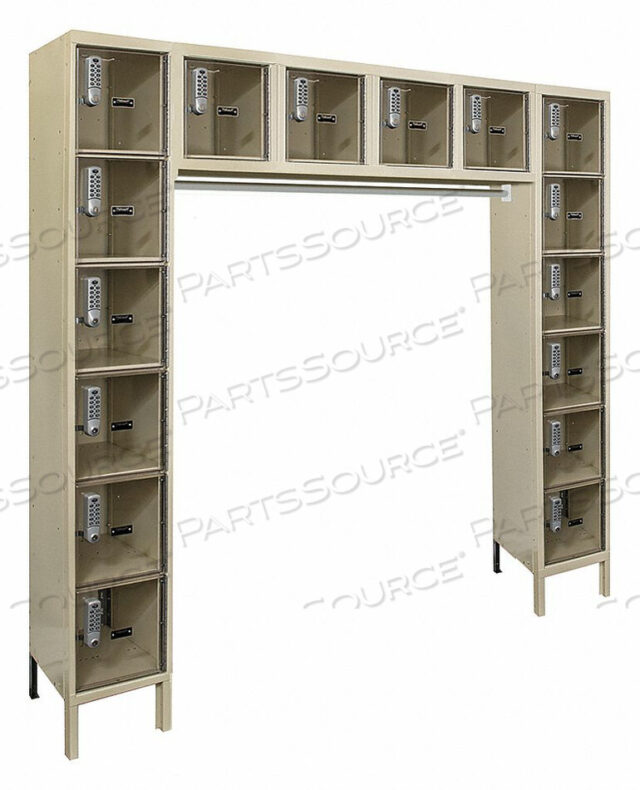 OEM#: UESVP1788-16A-PT16 PERSON SAFETY-VIEW PLUS LOCKER WITH DIGITECH LOCKS, 12WX12DX12H, TAN, ASSEMBLED by Hallowell