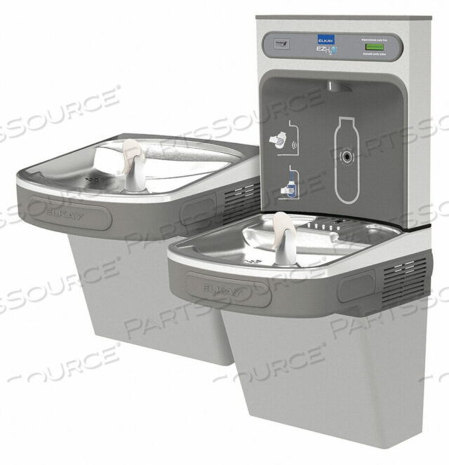 OEM#: EZSTL8WSLKEZH20 BI-LEVEL UNFILTERED WATER BOTTLE FILLING STATION, 8 GPH, LIGHT GRAY by Elkay