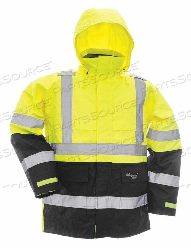 OEM#: D6335JG-XLRAIN JACKET CLASS 3 TYPE R BLK/YLW XL by Viking