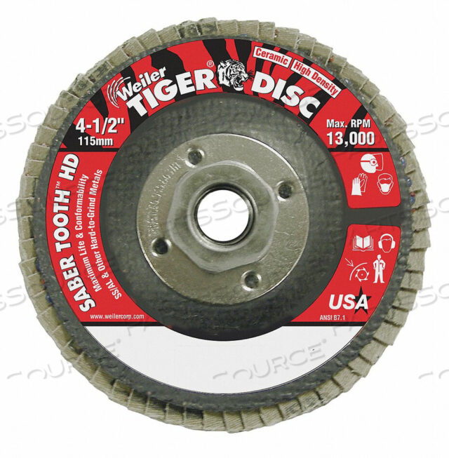 OEM#: 50135J1568 FLAP DISC PHENOLIC 80 GRIT by Weiler