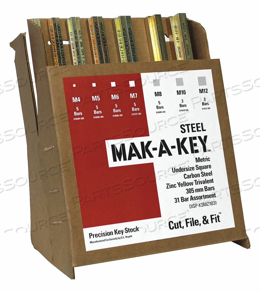 OEM#: DISP-KSMZY031-OVKEY STOCK ASSORTMENT STEEL 31 PIECES by G.L. Huyett