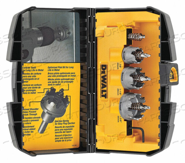 OEM#: DWACM1802HOLE SAW KIT 3 PIECES CARBIDE TIPPED by DeWalt