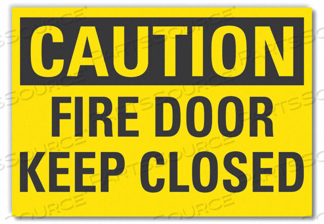 OEM#: LCU3-0272-RD_10X7CAUTION SIGN FIRE KEEP CLOSEDD 7 X10 by Lyle Signs Inc.
