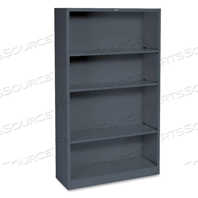 OEM#: HS60ABC.SMETAL BOOKCASE, FOUR-SHELF, 34.5W X 12.63D X 59H, CHARCOAL by HON