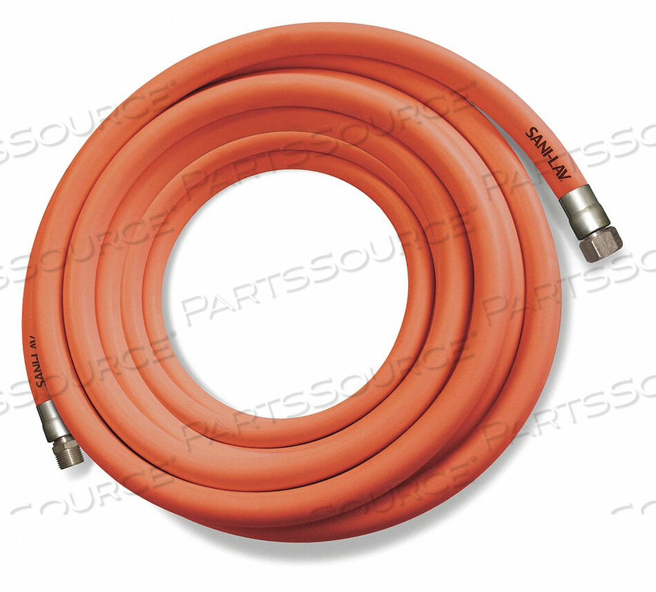 OEM#: H753WASH DOWN HOSE, 3/4 MGHT SWIVEL X FGHT, STAINLESS STEEL, SAFETY ORANGE - 75 by Sani-Lav