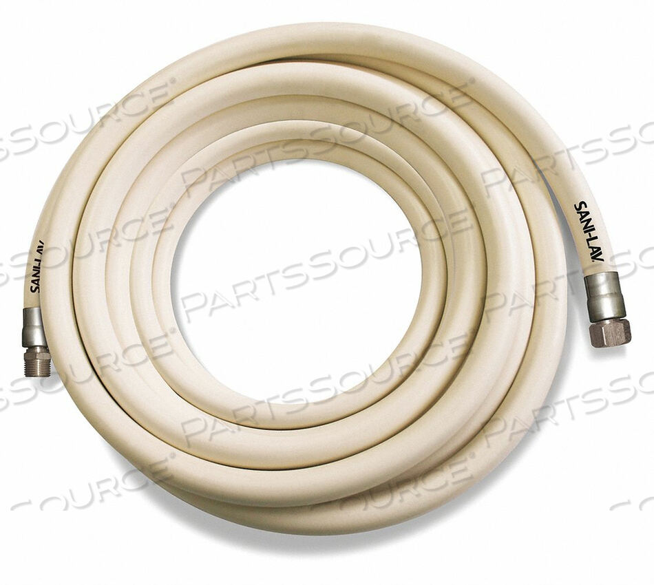 OEM#: H50W3WASH DOWN HOSE, 3/4 MGHT SWIVEL X FGHT, STAINLESS STEEL, WHITE - 50 by Sani-Lav
