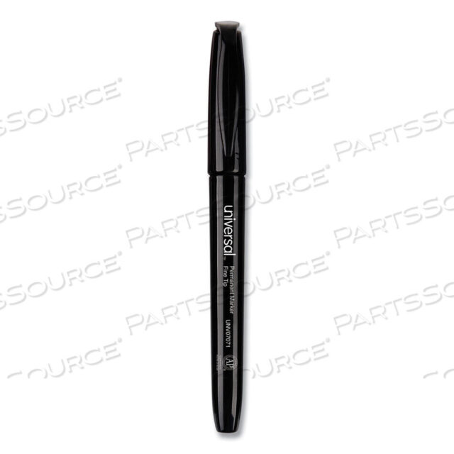 OEM#: UNV07071PEN-STYLE PERMANENT MARKER, FINE BULLET TIP, BLACK, DOZEN by Universal
