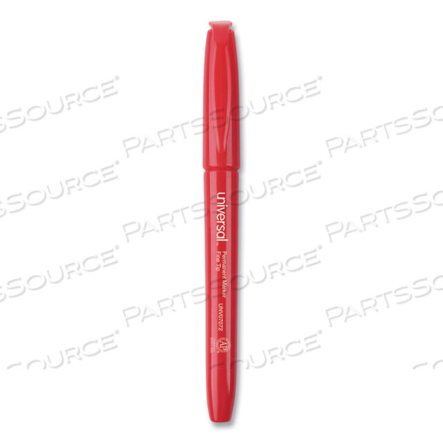 OEM#: UNV07072PEN-STYLE PERMANENT MARKER, FINE BULLET TIP, RED, DOZEN by Universal
