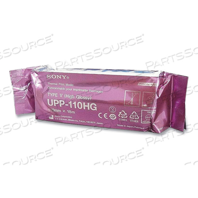 OEM#: UPP110HGHIGH-RESOLUTION THERMAL PAPER ROLL, 4.33 X 59.06 FT, WHITE, 10/BOX by Sony Electronics
