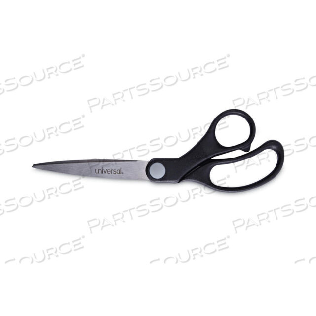 OEM#: UNV92010STAINLESS STEEL OFFICE SCISSORS, 8.5 LONG, 3.75 CUT LENGTH, BLACK OFFSET HANDLE by Universal
