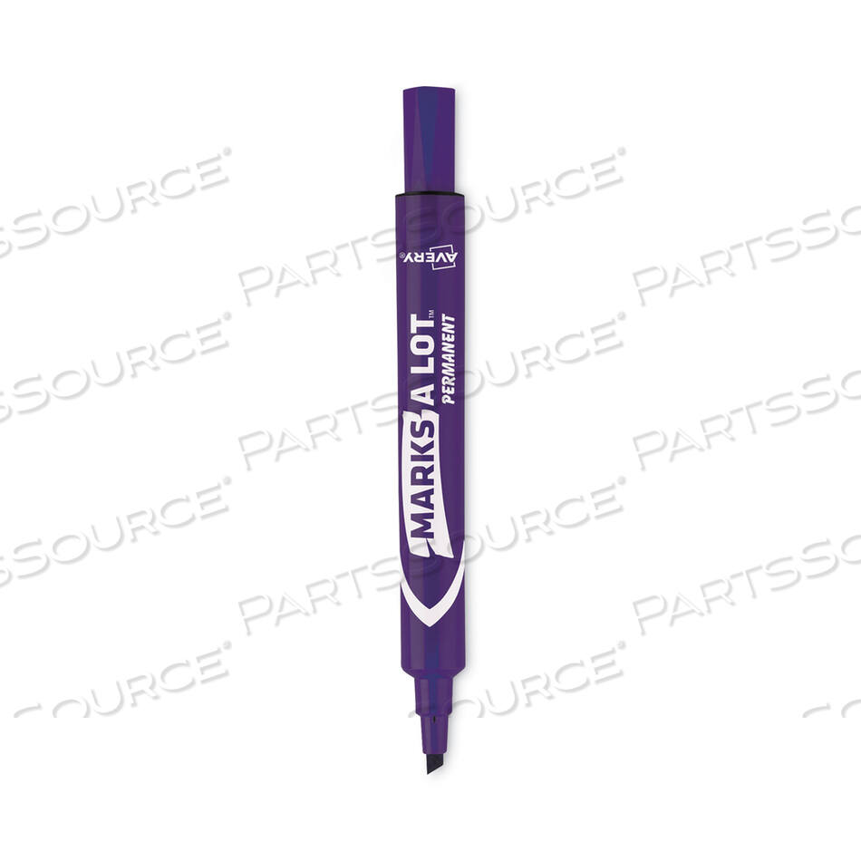 OEM#: 08884MARKS A LOT LARGE DESK-STYLE PERMANENT MARKER, BROAD CHISEL TIP, PURPLE, DOZEN (8884) by Avery